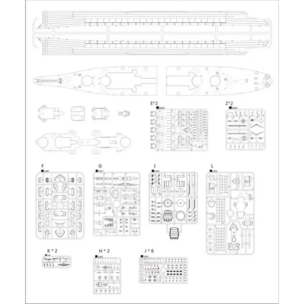 Very Fire 1/350 USS Navy Battleship BB-67 Montana (Deluxe Edition) Plastic Model Kit Very Fire