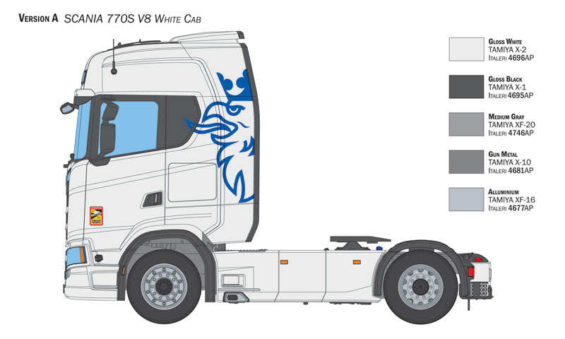 Italeri 1:24 Scania 770 S V8 "White Cab"