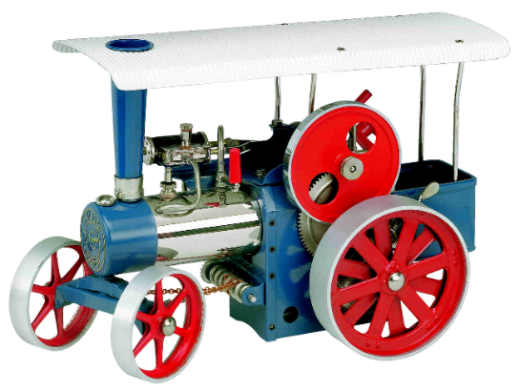 Wilesco D 415 Steam Traction Engine Kit, blue Wilesco