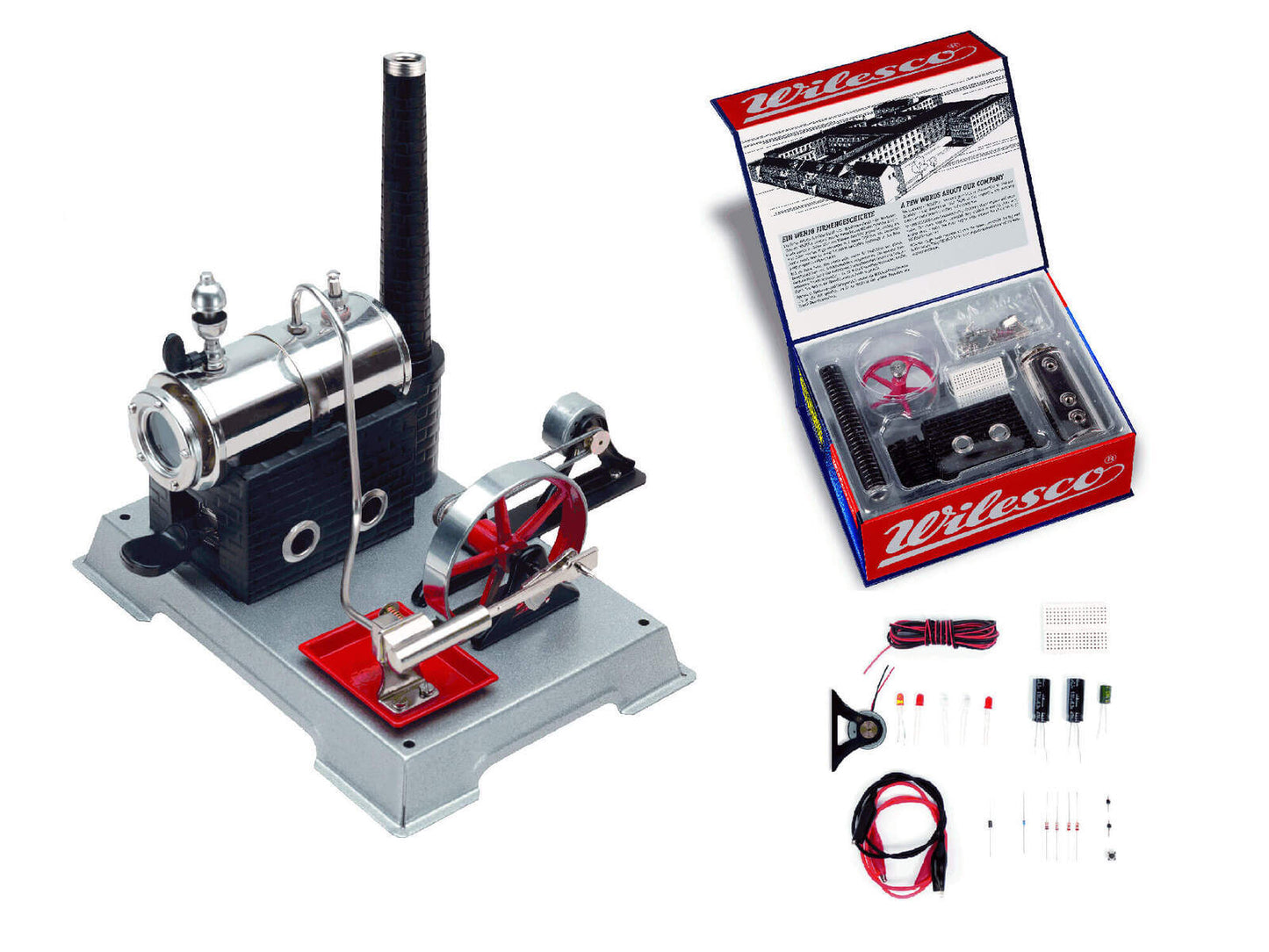Wilesco D 100E Experimental kit with steam engine Wilesco