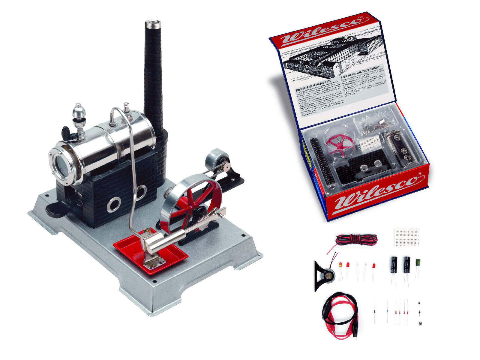 Wilesco D 100E Experimental kit with steam engine Wilesco