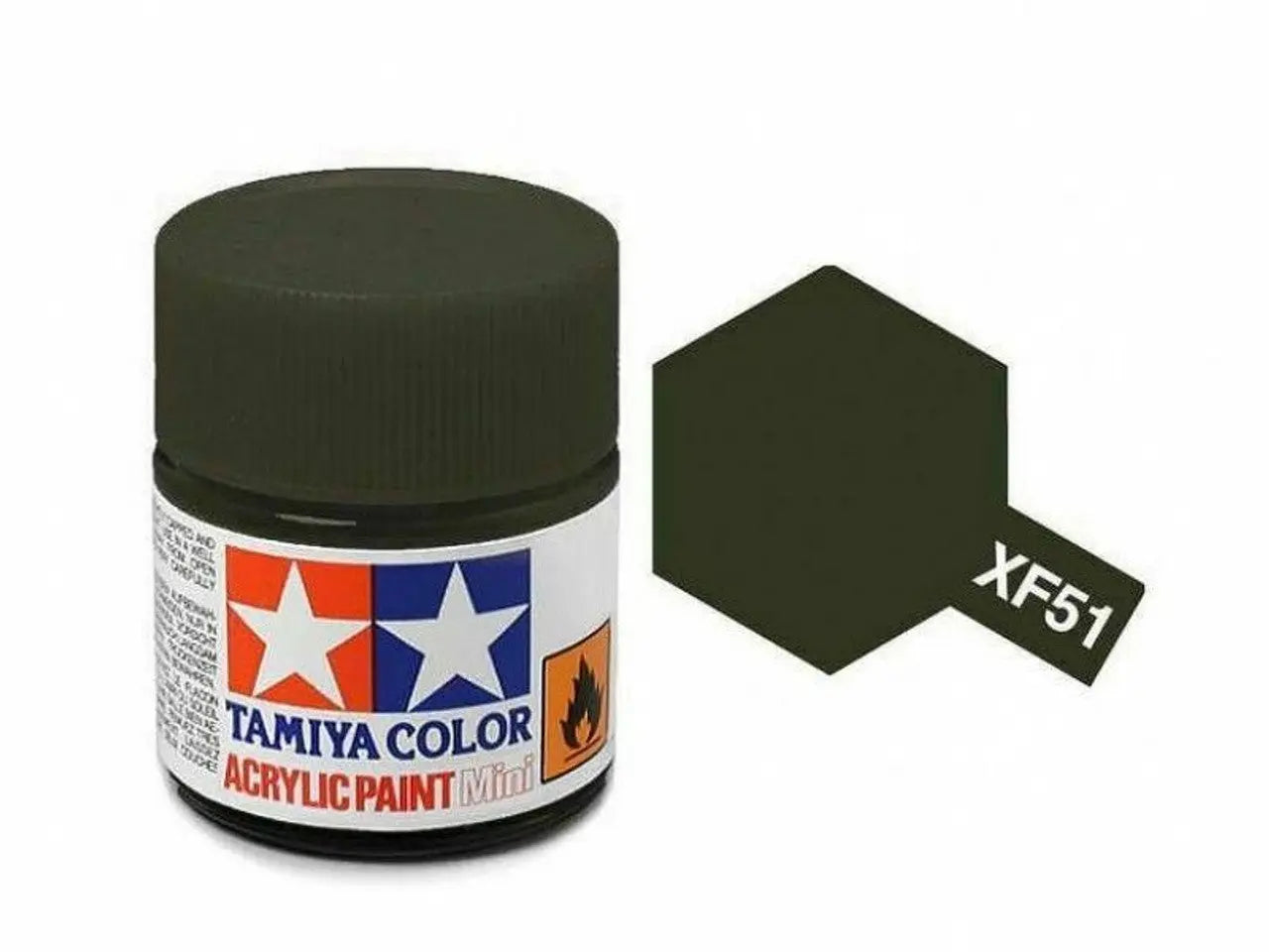 Tamiya Color Acrylic Paint XF-51 Khaki Drab 10ml Tamiya