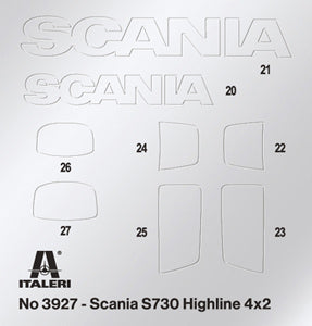 Italeri 1/24 Scania S730 HIGHLINE 4x2 Truck Plastic Model Kit Italeri