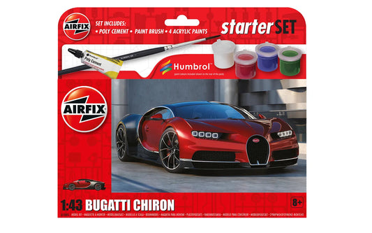 Airfix 1/43 Bugatti Chiron Starter Set Airfix