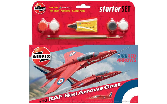 Airfix 1/72 RAF Red Arrows Gnat Starter Set Airfix