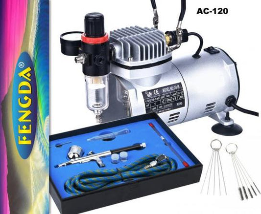 Fengda Standard Mini Compressor with Gun, Kit & Tools Fengda