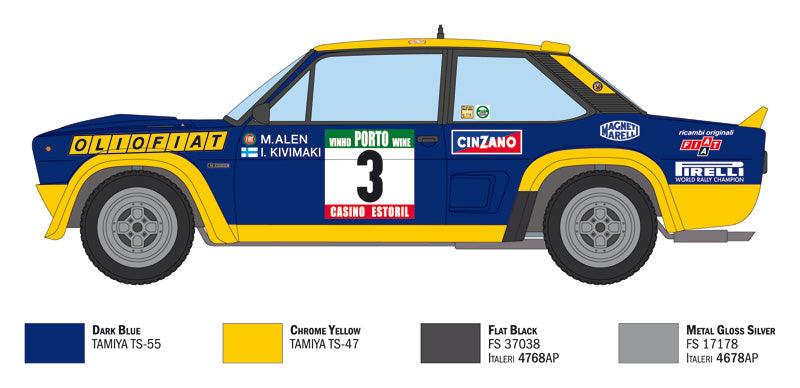 Italeri 1:24 FIAT 131 Abarth Rally OLIO FIAT Plastic Model Kit Italeri