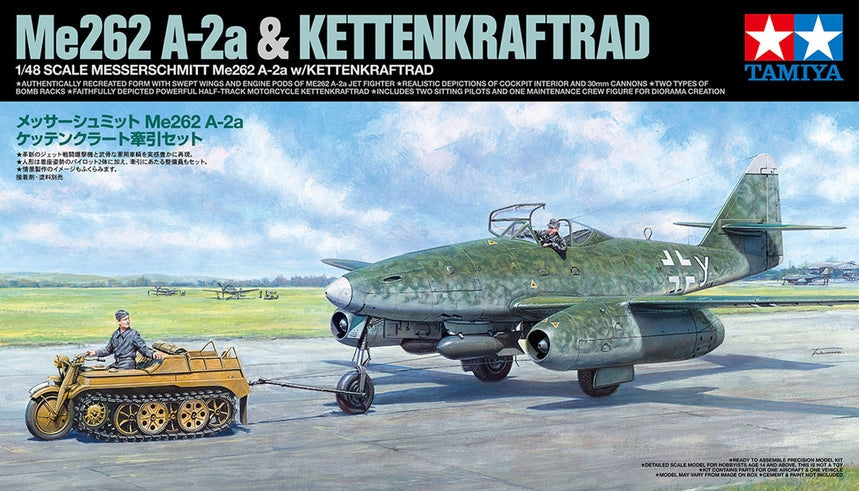 Tamiya 1/48 Me262 A-2a & Kettenkraftrad set Tamiya