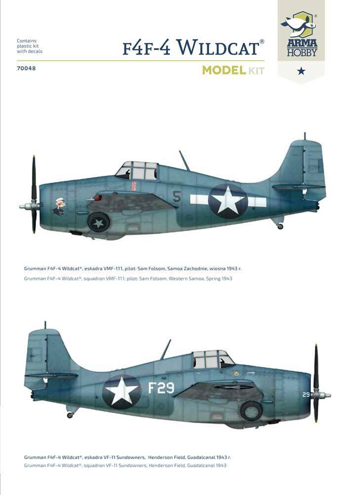 Arma Hobby 1:72 F4F-4 Wildcat® Model Kit Plastic Model Kit