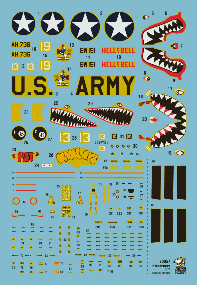 Arma Hobby 1:72 P-400 Airacobra Plastic Model Kit (Copy)