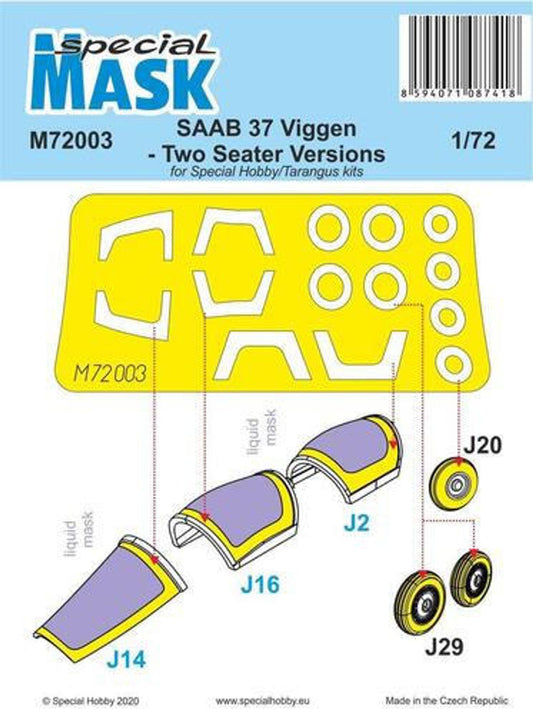 Special Hobby 1/72 SAAB 37 Viggen Two Seater Mask Special Hobby