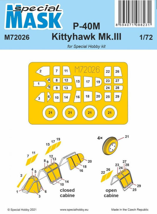 Special Hobby 1/72 P-40M Warhawk/Kittyhawk Mk.III MASK Special Hobby
