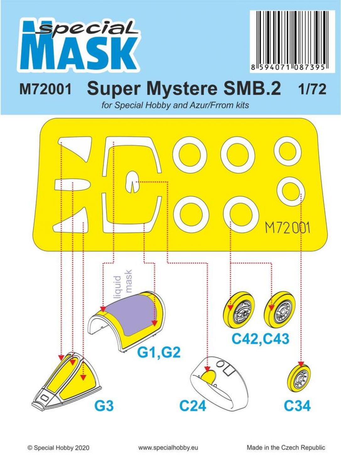 Special Hobby 1/72 SMB-2 Super Mystere Mask Special Hobby