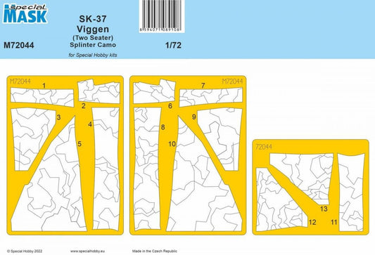Special Hobby 1/72 SK-37 Viggen (Two Seater) Splinter Camo MASK Special Hobby