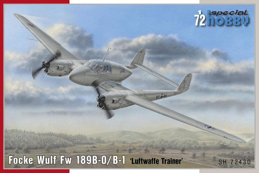 Special Hobby 1/72 Focke Wulf Fw 189B-0/B-1 'Luftwaffe Trainer' Plastic Model Kit Special Hobby