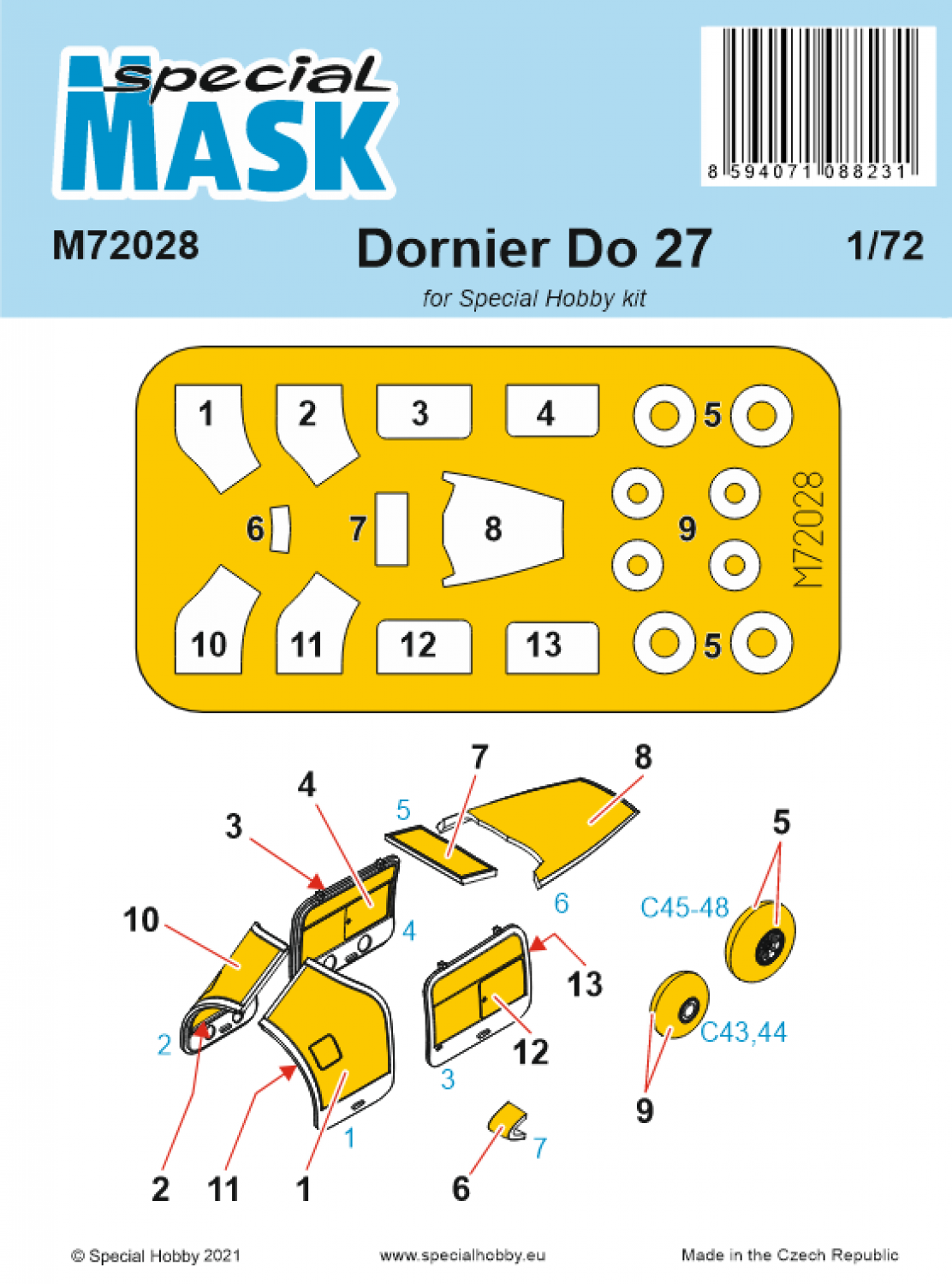 Special Hobby 1/72 Dornier Do.27 Mask Special Hobby