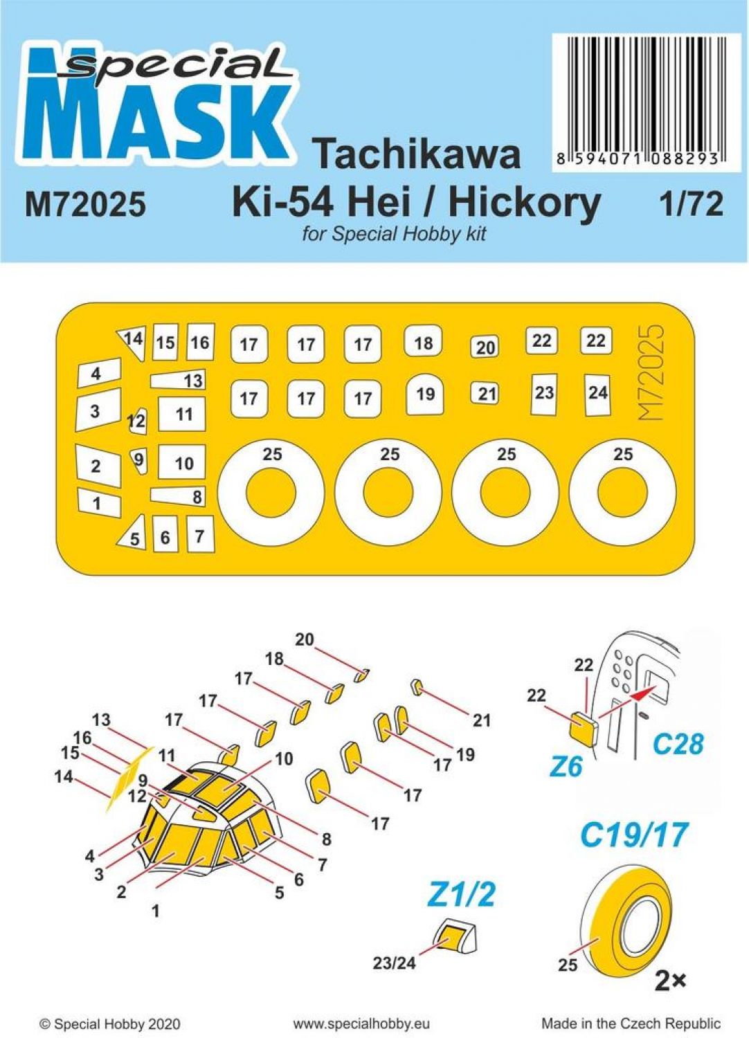 Special Hobby 1/72 Tachikawa Ki-54 Hei  / Hickory MASK Special Hobby