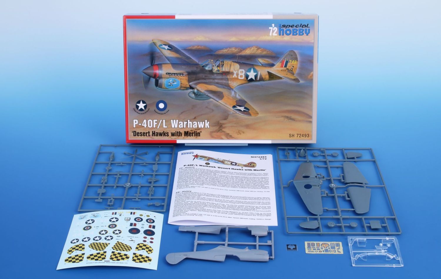 Special Hobby 1/72 P-40F/L Warhawk 'Desert Hawks with Merlin' Plastic Model Kit Special Hobby