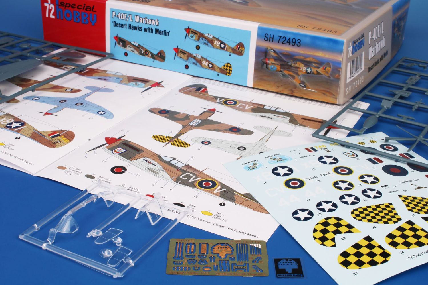 Special Hobby 1/72 P-40F/L Warhawk 'Desert Hawks with Merlin' Plastic Model Kit Special Hobby