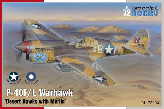 Special Hobby 1/72 P-40F/L Warhawk 'Desert Hawks with Merlin' Plastic Model Kit Special Hobby