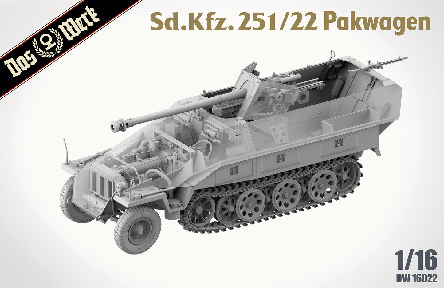 Das Werk 1/16 Sd.Kfz.251/22 Ausf.D "Pakwagen"  Plastic Model Kit