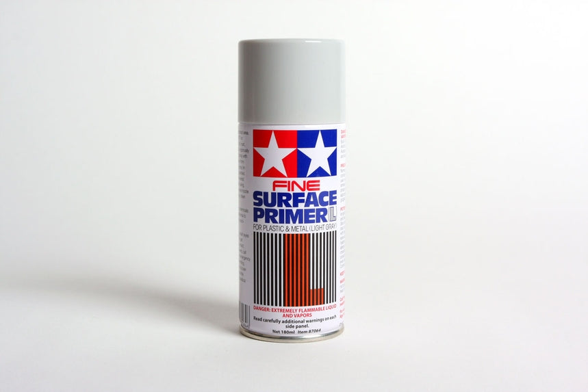 Tamiya Fine Surface Primer Large for Plastic and Metal Grey 180ml Tamiya