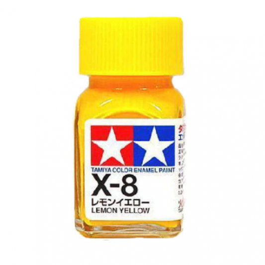 Tamiya Color Enamel Paint X-8 Gloss Lemon Yellow 10ml