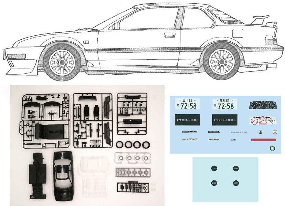 Fujimi 1/24 Honda Prelude 2.0Si (Tuning Version) [ID-303] Plastic Model Kit Fujimi