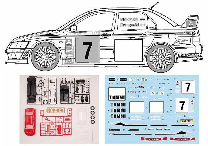 Fujimi 1/24 Lancer Evolution VII WRC Rally Model [ID-311] Plastic Model Kit Fujimi