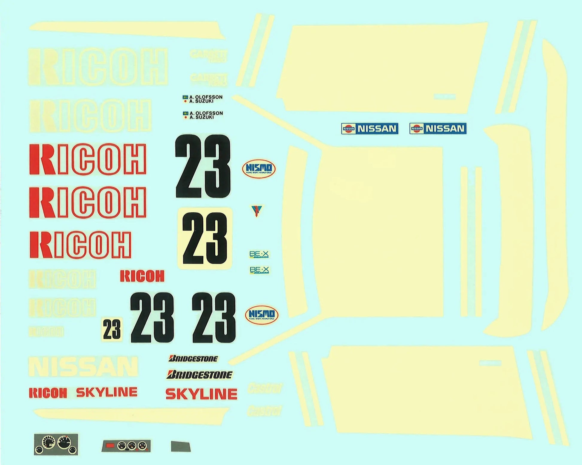 Fujimi 1/24 RICOH NISSAN SKYLINE GTS-R (R31 Gr.A 1988) [ID-313] Plastic Model Kit Fujimi