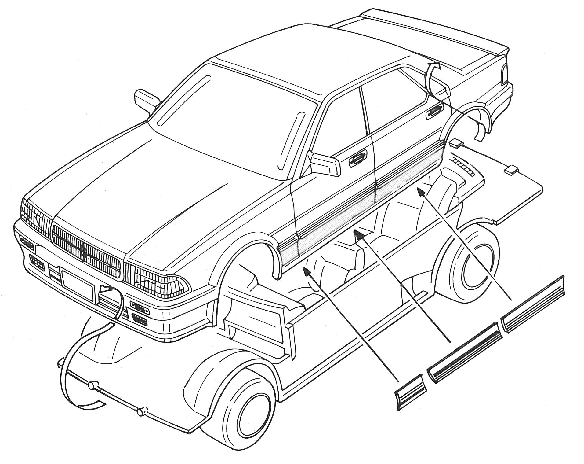 Fujimi 1/24 Chaser GX71(High Society Car Version) [HC-12] Plastic Model Kit Fujimi