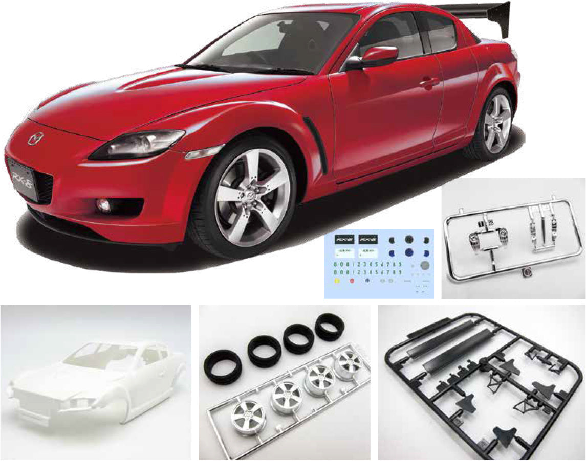 Fujimi 1/24 Mazda RX-8 Type S (w/GT W Wing) [ID-326] Plastic Model Kit Fujimi
