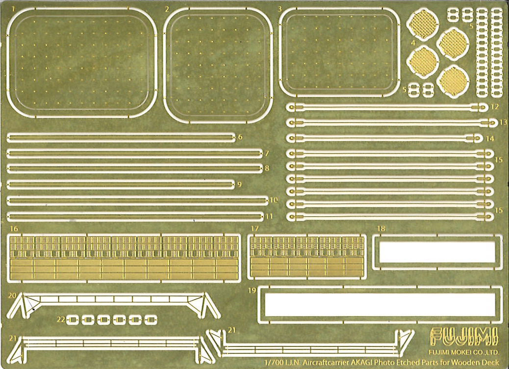 Fujimi 1/700 IJN Aircraft Carrier Akagi Full Hull Model (w/Wood Deck) [KG-14 EX-3] Plastic Model Kit Fujimi