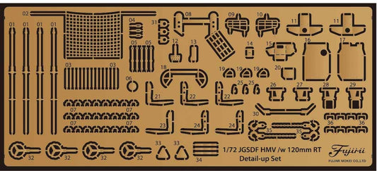 Fujimi 1/72 Genuine Photo-Etched Parts for JGSDF Heavy Mortar Tractor/Mortier 120mmRT (Mi-207) Fujimi