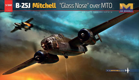 Hong Kong Models 1/32 B-25J Mitchell Glass Nose over MTO Plastic Model Kit