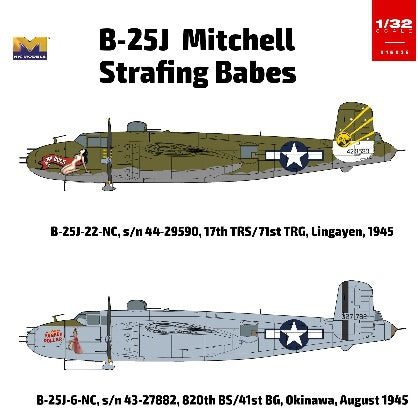 Hong Kong Models 1/32 B-25J Mitchell Strafing Babes Plastic Model Kit