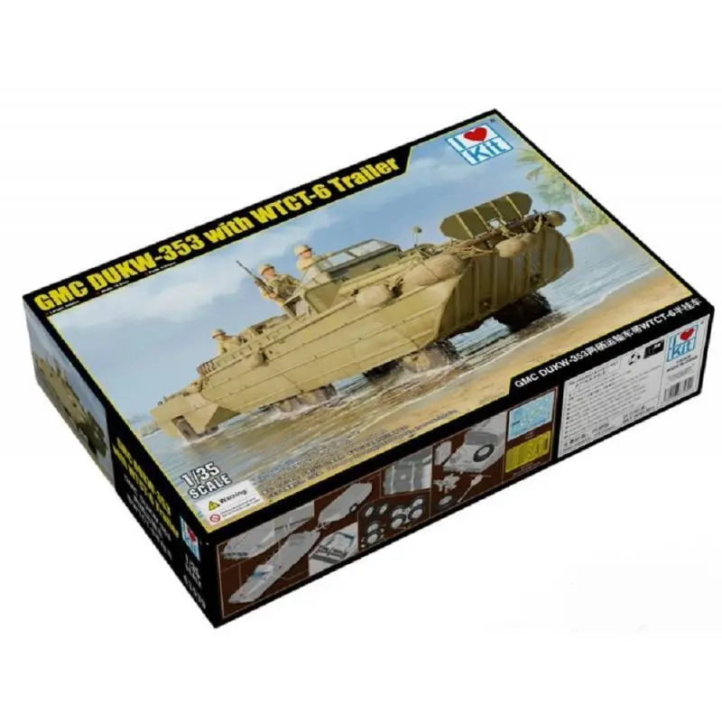 I Love Kit 1/35 GMC DUKW-353 with WTCT-6 Trailer Plastic Model Kit I Love Kit