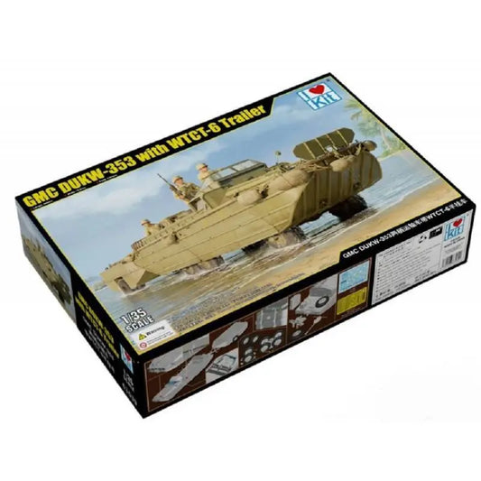 I Love Kit 1/35 GMC DUKW-353 with WTCT-6 Trailer Plastic Model Kit I Love Kit
