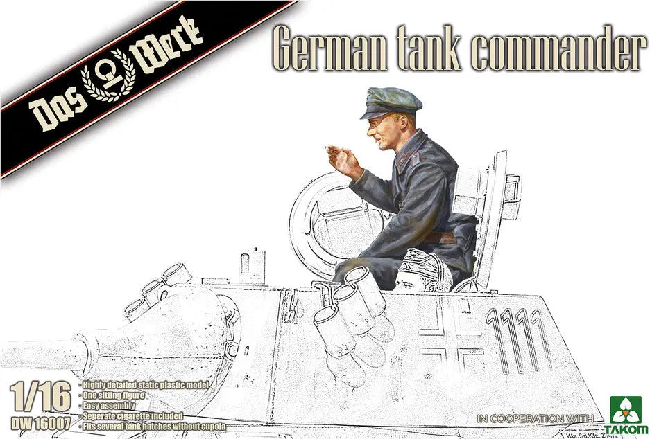 Das Werk 1/16 German Tank Commander Plastic Model Kit Das Werk