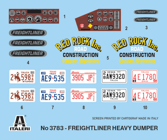 Italeri 1/24 Freightliner Heavy Dumper Truck Plastic Model Kit Italeri