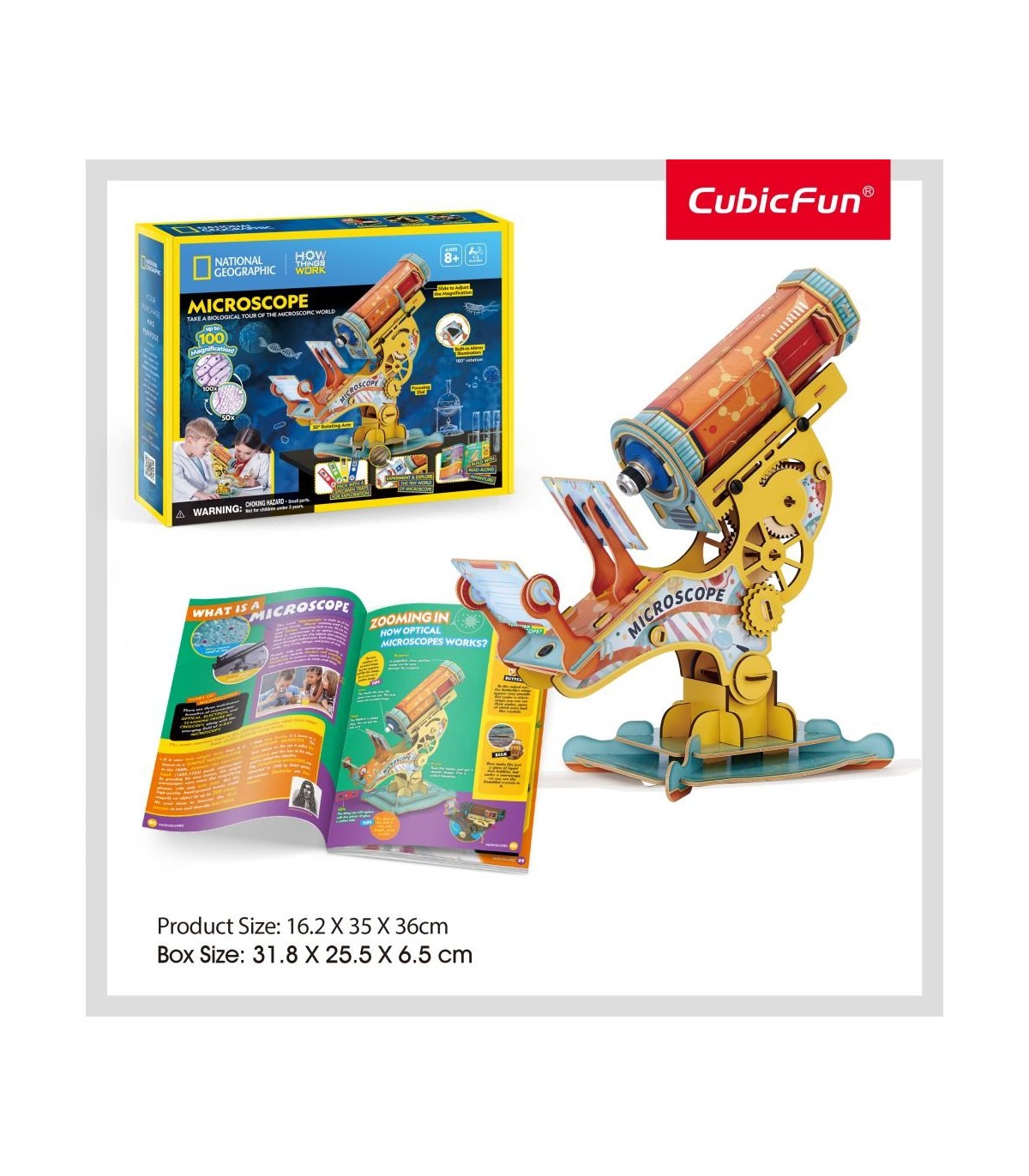 Cubic Fun National Geographic 3D Puzzle Microscope Cubic Fun