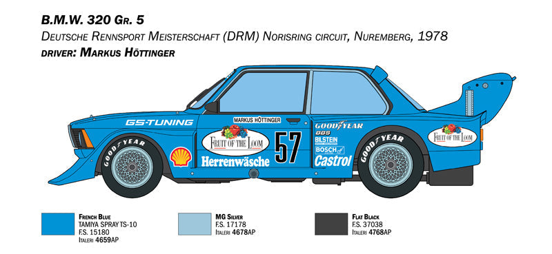 Italeri 1:24 BMW. 320 Group 5 Plastic Model Kit Italeri