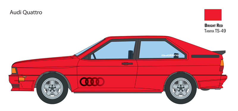 Italeri 1:24 Audi Quattro Plastic Model Kit Italeri