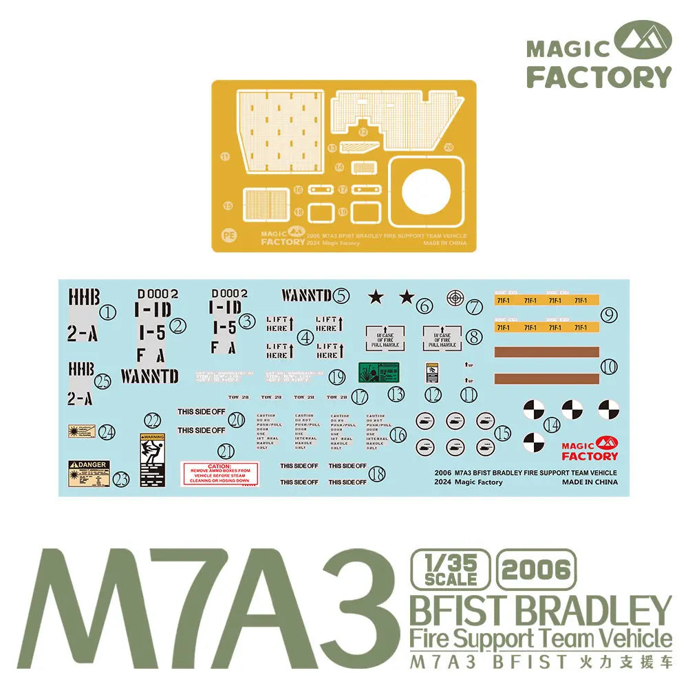 Magic Factory 1/35 M7A3 BFIST Fire Support Vehicle Plastic Model Kit Magic Factory