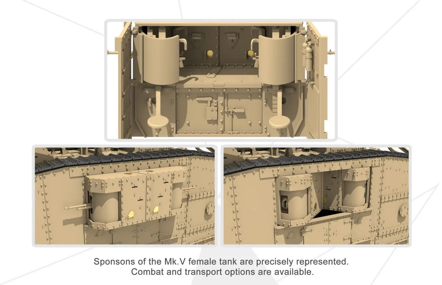 Meng 1/35 British Heavy Tank Mk.V Female Plastic Model Kit Meng