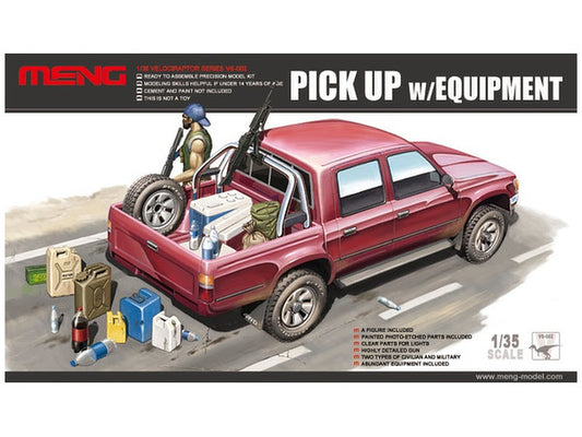 Meng 1/35 Pick Up w/equipment Plastic Model Kit
