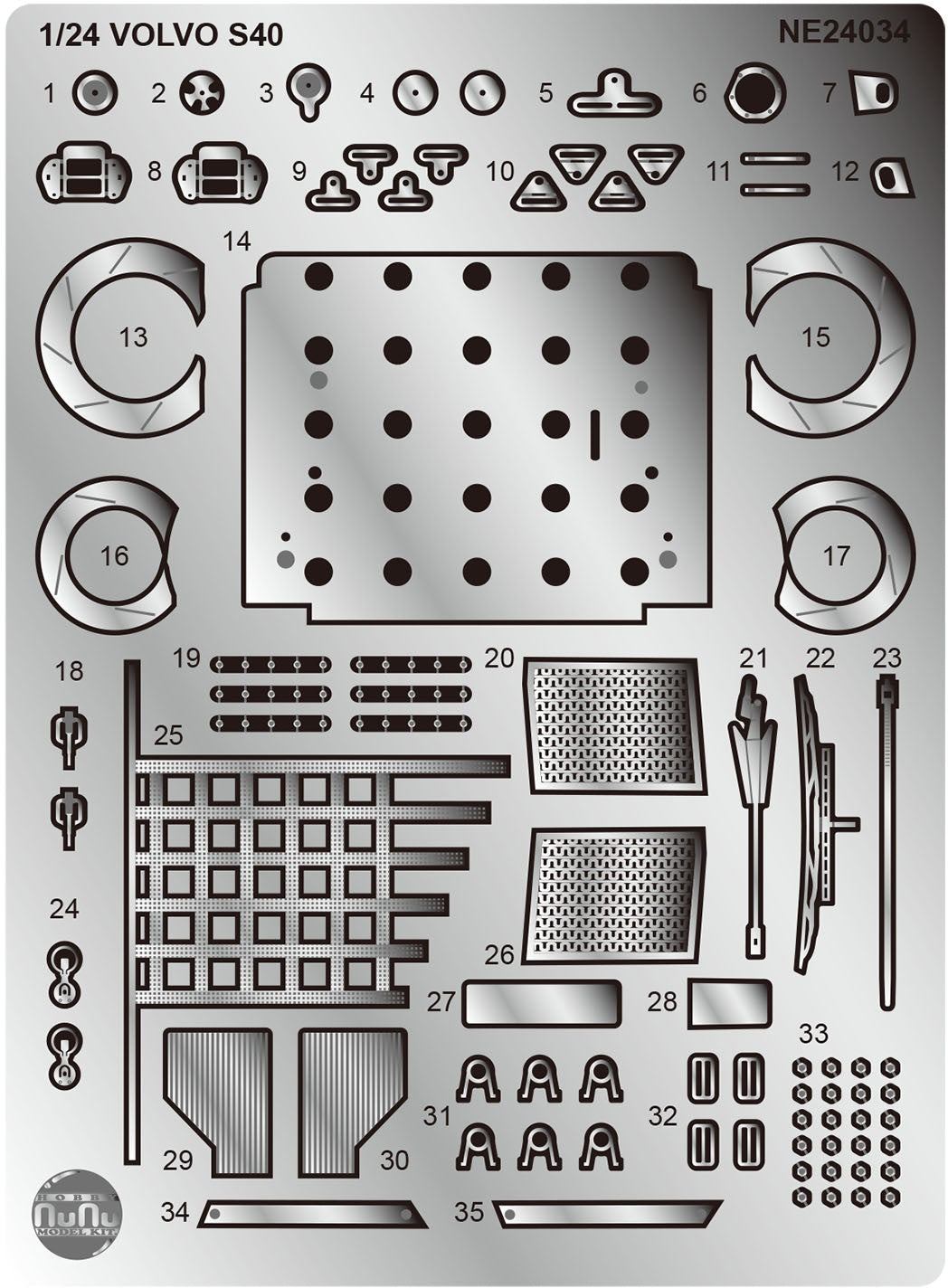 NuNu Grade Up Set 1/24 Volvo S40 BTCC Nunu