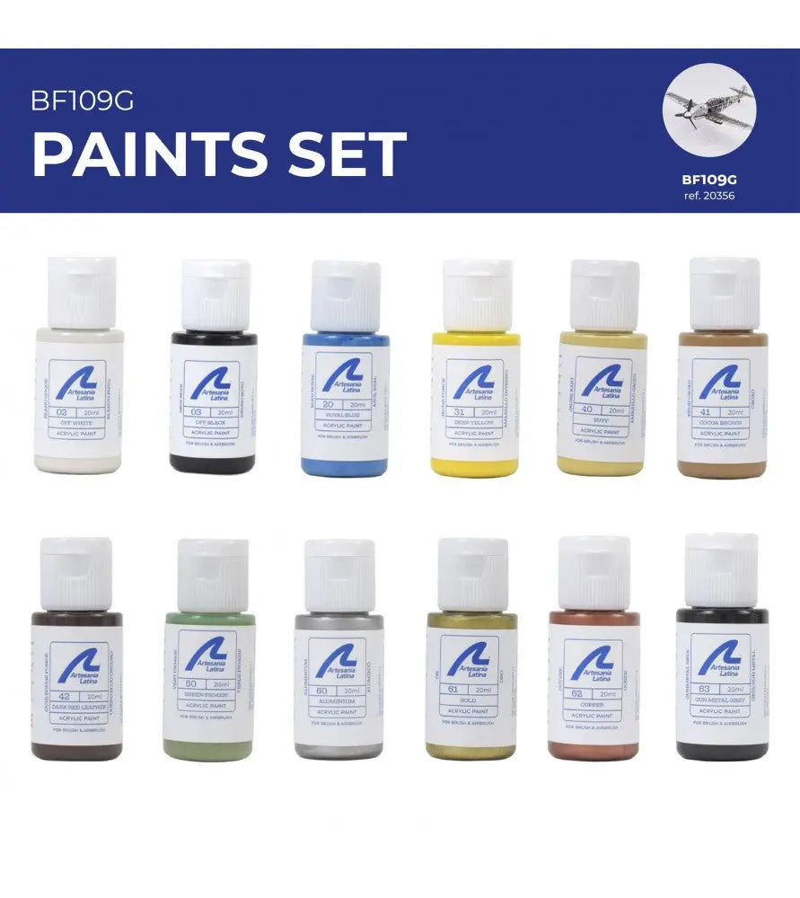 Artesania Paint Set for BF109G #20356 Artesania Latina