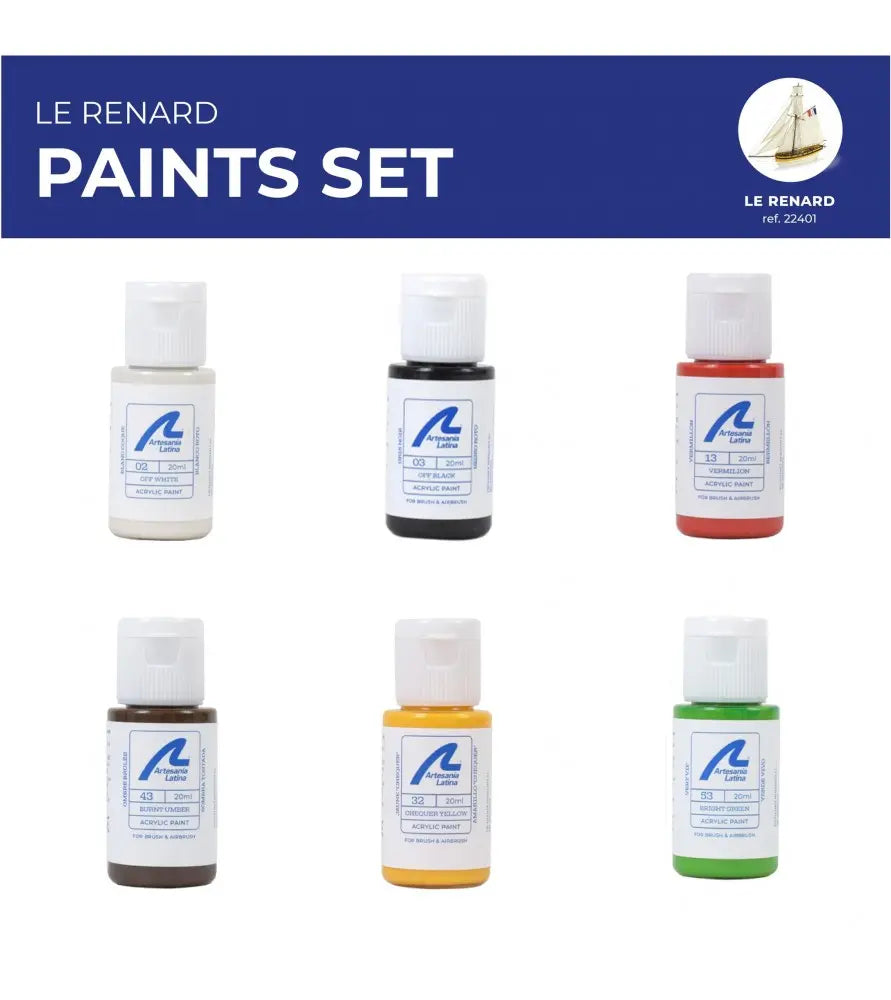 Artesania Paint Set for Ship Model #22401 Le Renard