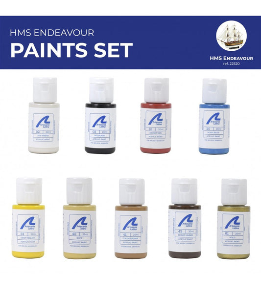 Artesania Paints Set for Ship Model: ART-22520 Endeavour 9x20mL